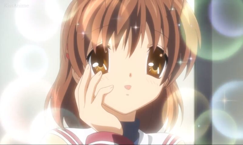Anime Girl with Brown Hair — Dreamy, School Uniform