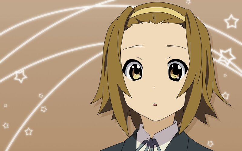 Anime Girl with Brown Hair — Dreamy, Stars