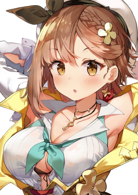 Anime Girl with Brown Hair — Innocent, Digital Art
