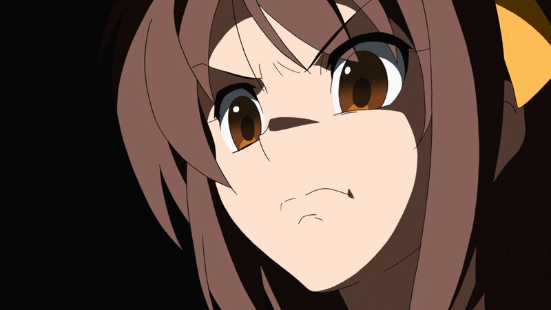 Anime Girl with Brown Hair — Intense, Brown Eyes
