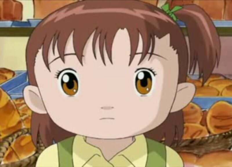 Anime Girl with Brown Hair — Neutral, Bread