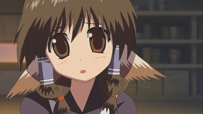 Anime Girl with Brown Hair — Neutral, Brown Eyes