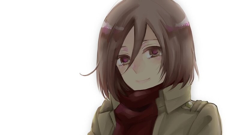 Anime Girl with Brown Hair — Neutral, Digital Art, Coat