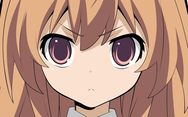 Anime Girl with Brown Hair — Neutral, Eyes, Collar