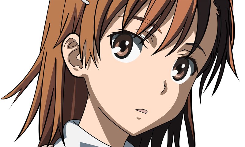 Anime Girl with Brown Hair — Neutral, Eyes, Ear