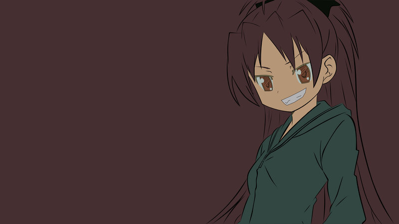 Anime Girl with Brown Hair — Neutral, Green Shirt