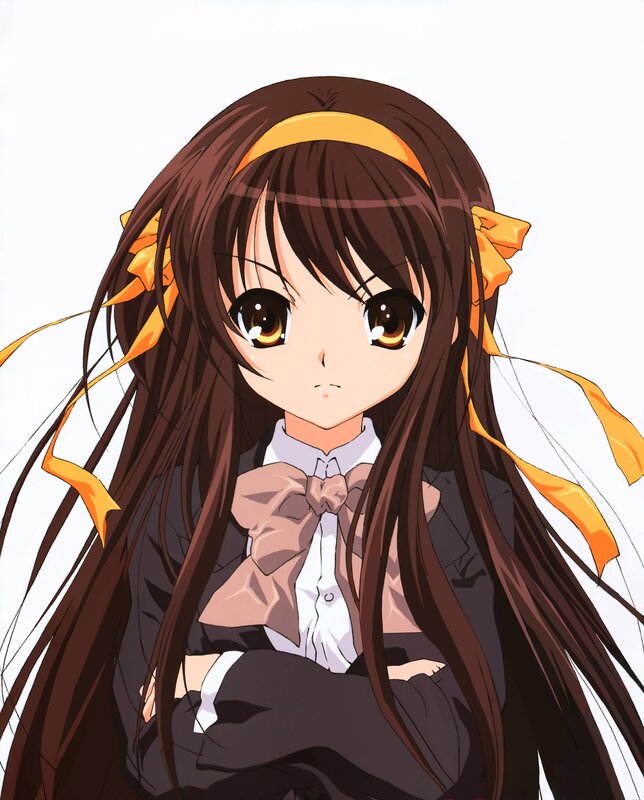 Anime Girl with Brown Hair — Neutral, Headband