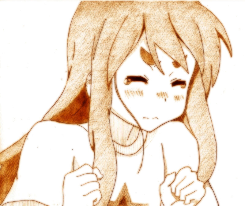 Anime Girl with Brown Hair — Neutral, Manga, Eyes