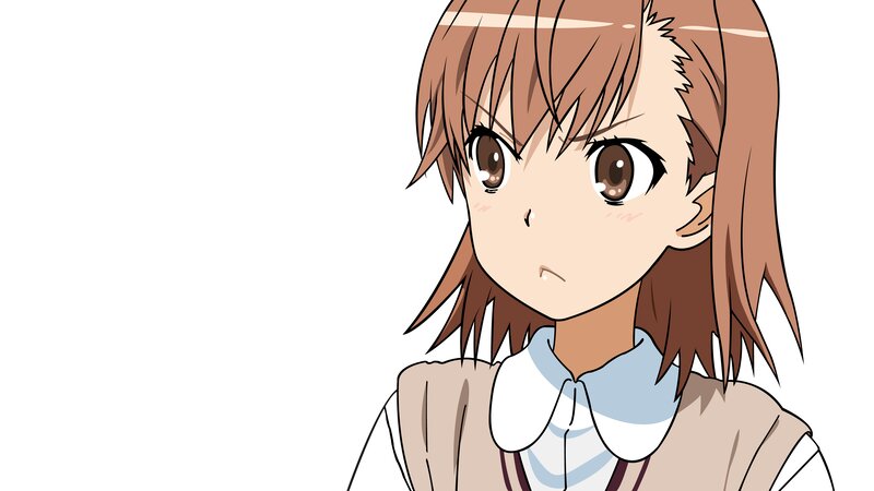 Anime Girl with Brown Hair — Neutral, School Uniform, Collar
