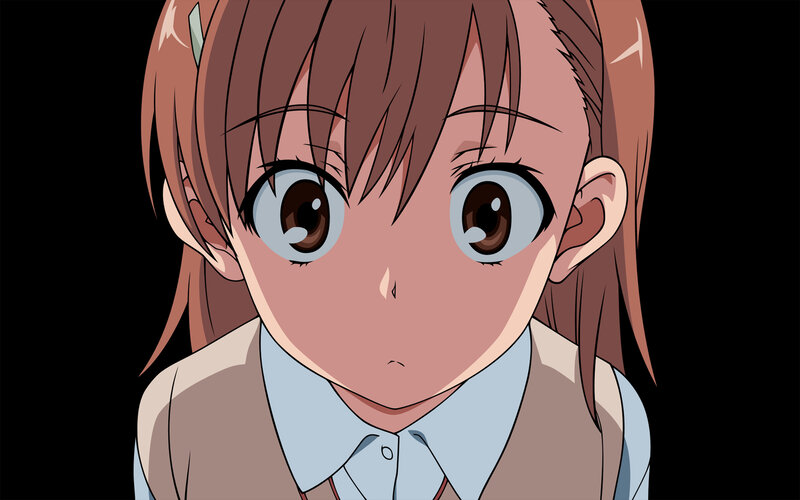 Anime Girl with Brown Hair — Neutral, School Uniform, Eyes