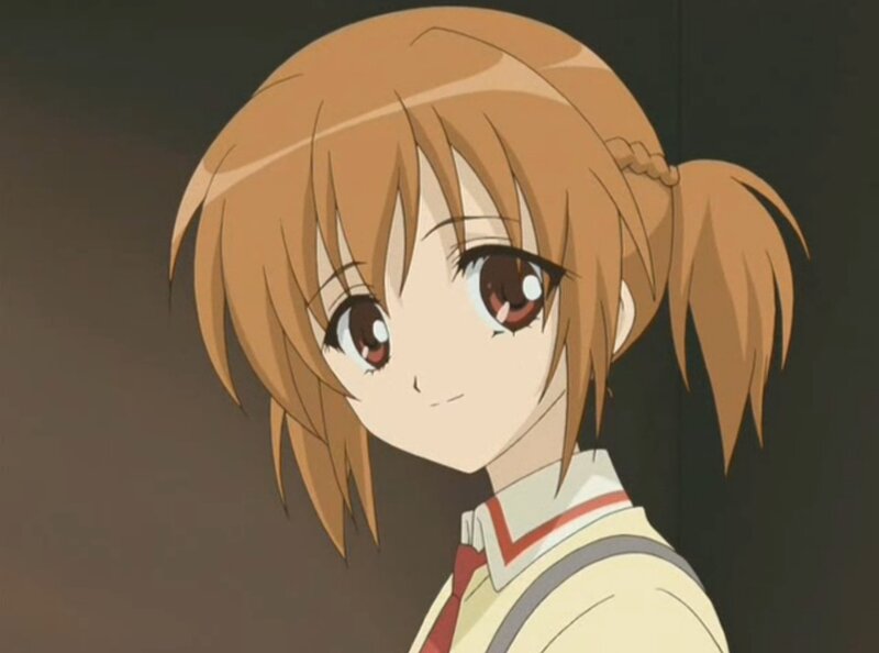 Anime Girl with Brown Hair — Neutral, School Uniform, Ponytail