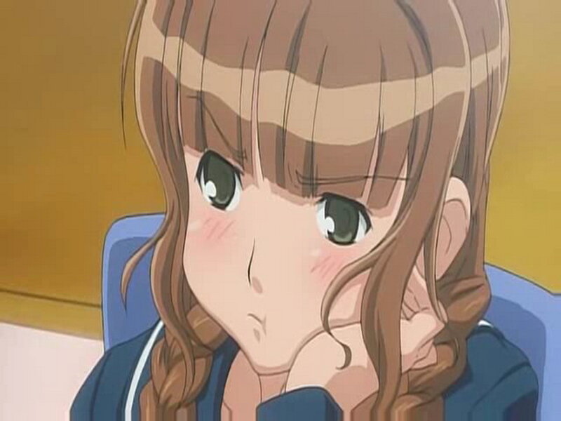 Anime Girl with Brown Hair — Neutral, School Uniform