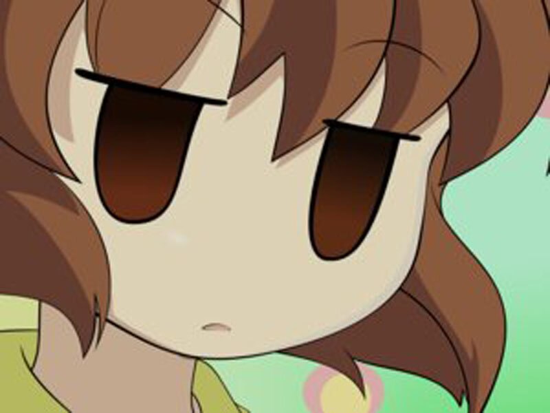 Anime Girl with Brown Hair — Neutral, Sunglasses