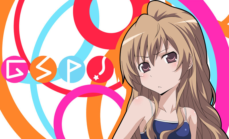 Anime Girl with Brown Hair — Pink, Playful