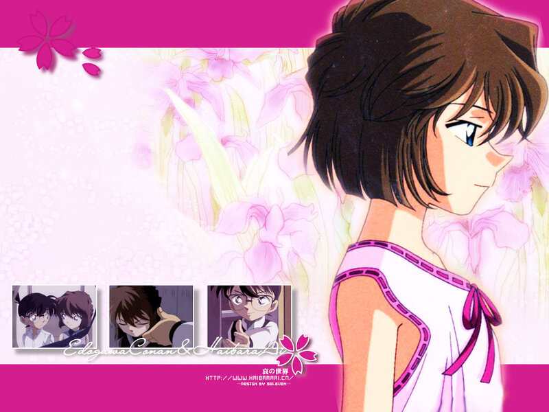 Anime Girl with Brown Hair — Pink, Serene