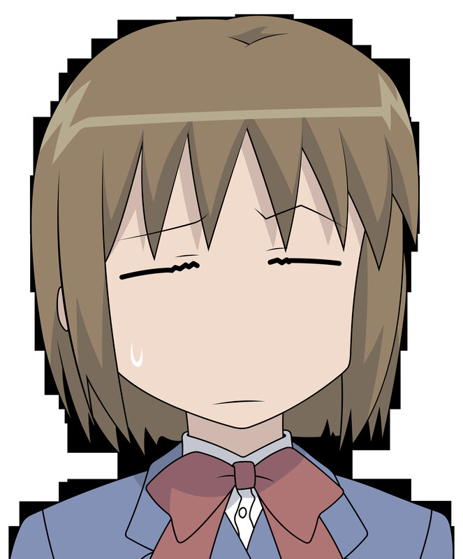 Anime Girl with Brown Hair — Sad, School Uniform, Tear