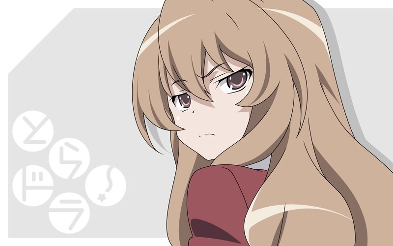 Anime Girl with Brown Hair — Sad, School Uniform