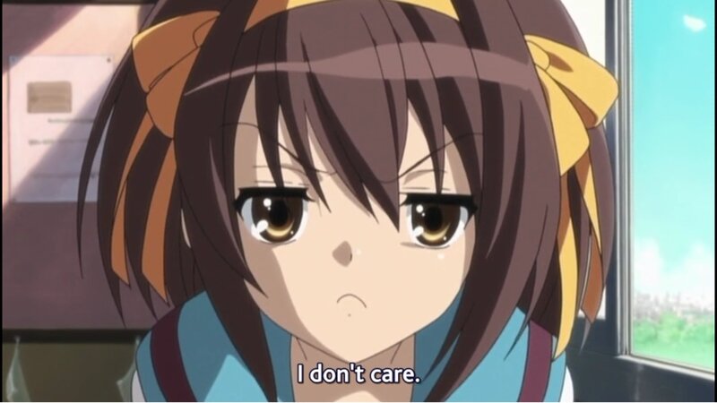 Anime Girl with Brown Hair — Serious, Afternoon
