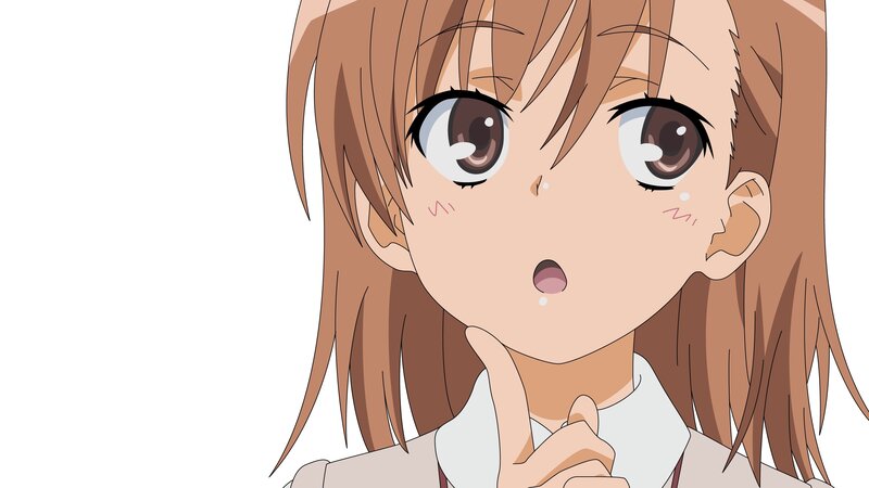 Anime Girl with Brown Hair — Surprised, School Uniform