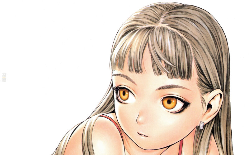 Anime Girl with Brown Hair — White, Neutral, Manga