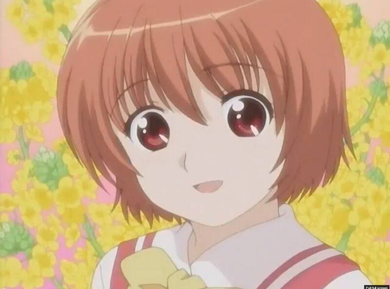 Anime Girl with Brown Hair — Yellow, Calm, Spring