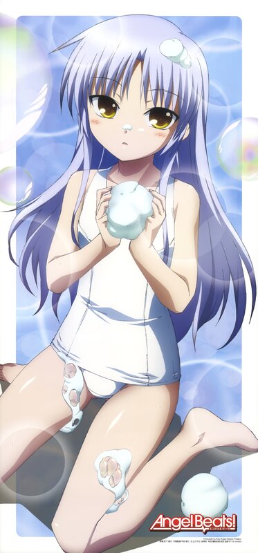 Anime girl with bubbles