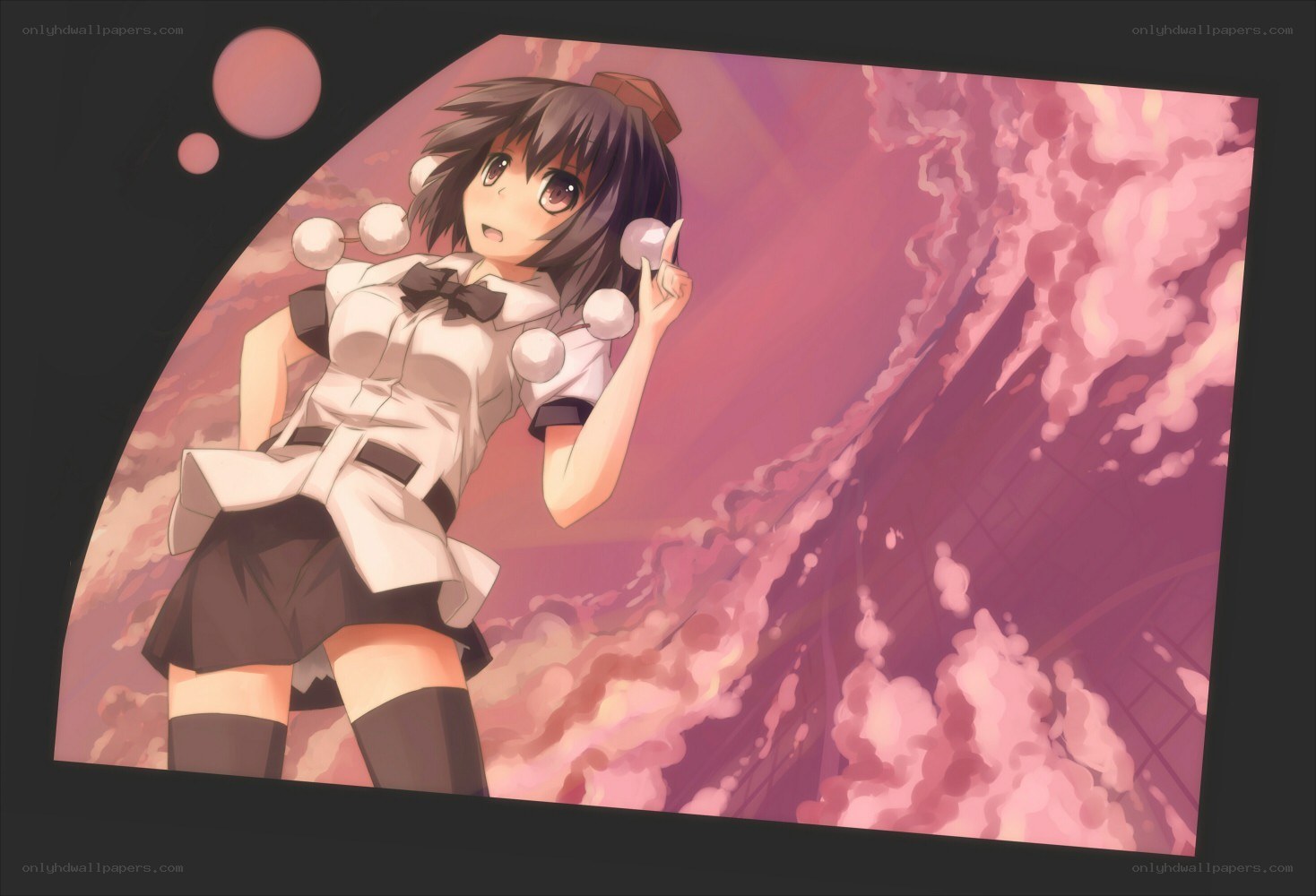 anime girl with bubbles