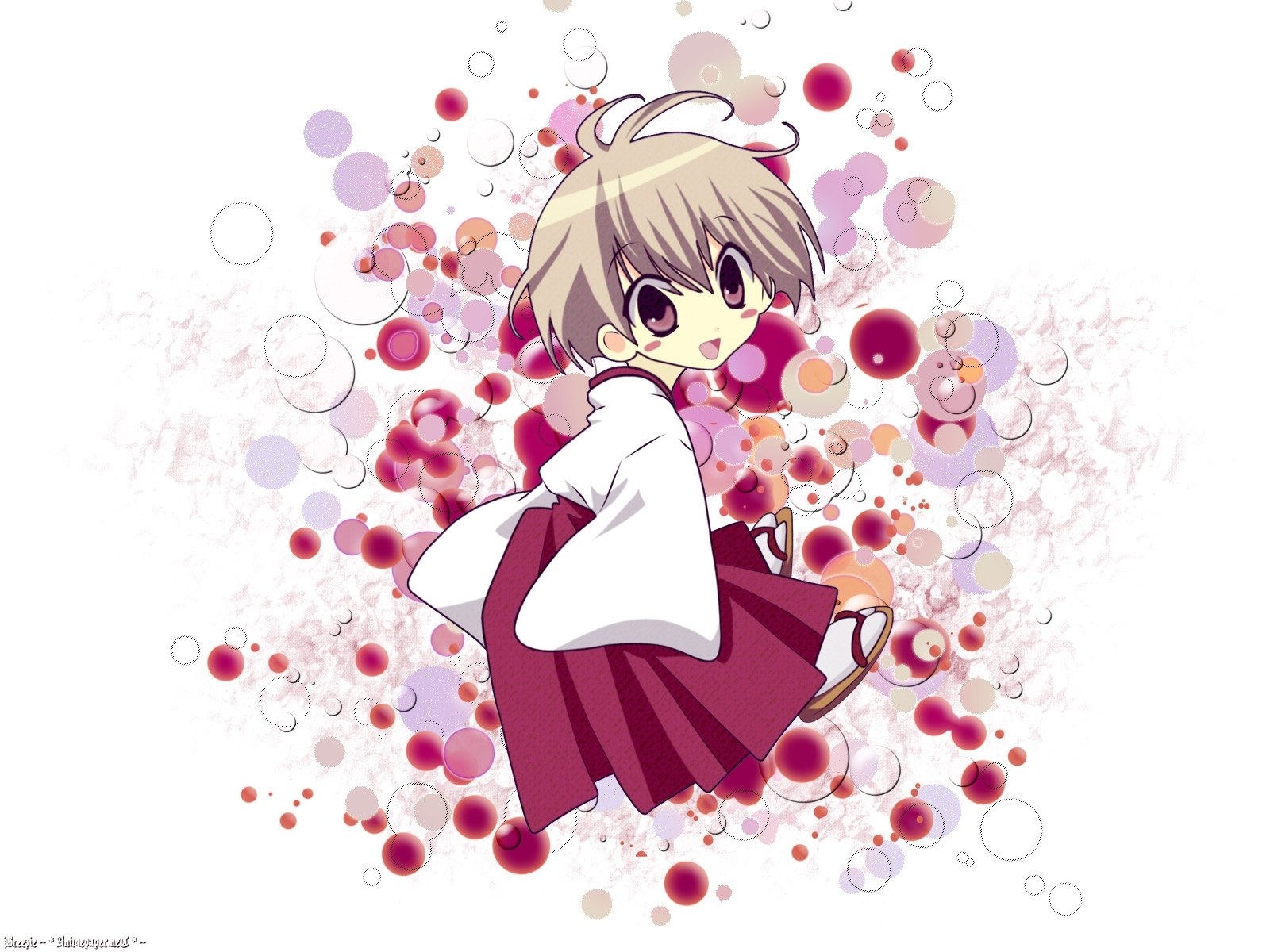 anime girl with bubbles
