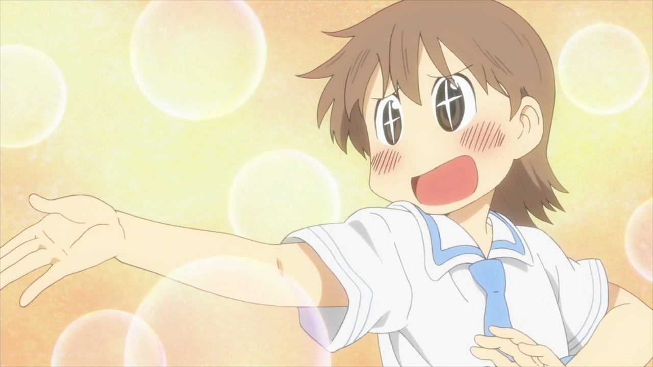 anime girl with bubbles
