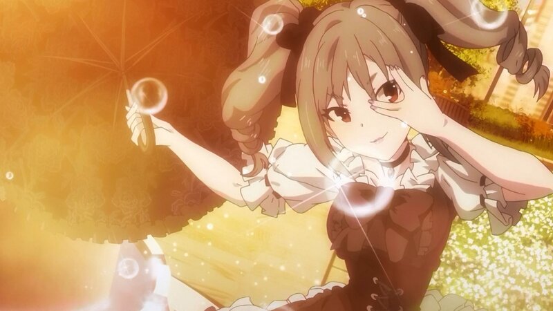 Anime Girl with Bubbles — Orange