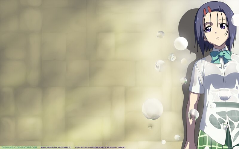 Anime Girl with Bubbles — White, Calm