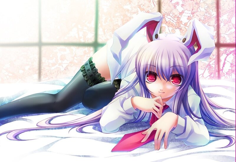 anime girl with bunny ears