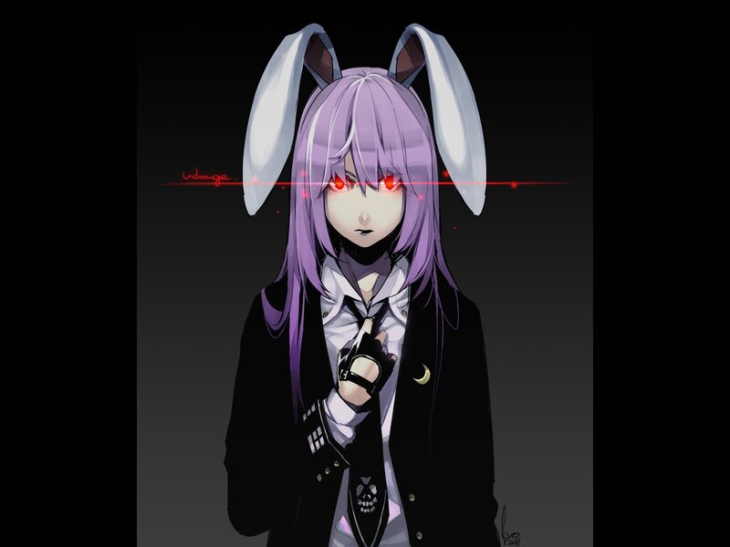 anime girl with bunny ears