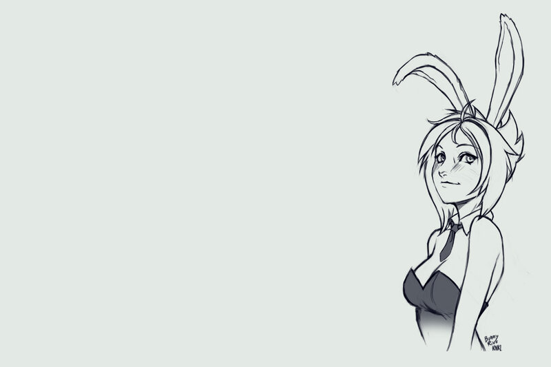 anime girl with bunny ears