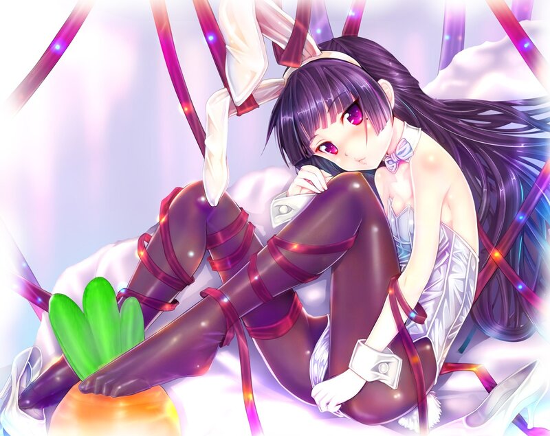 Anime girl with bunny ears