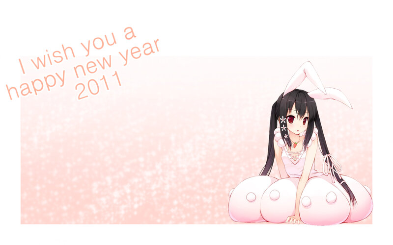 Anime girl with bunny ears