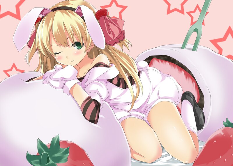 anime girl with bunny ears