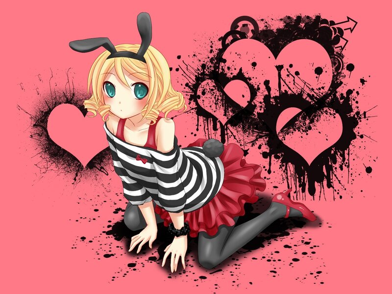 anime girl with bunny ears