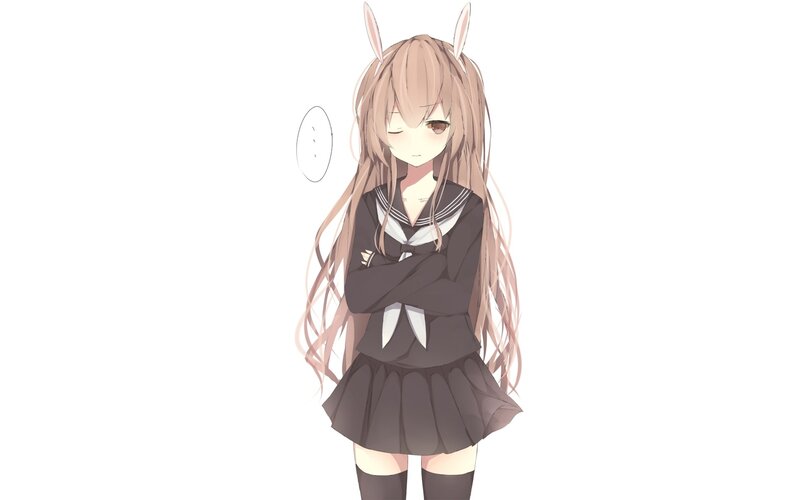 anime girl with bunny ears