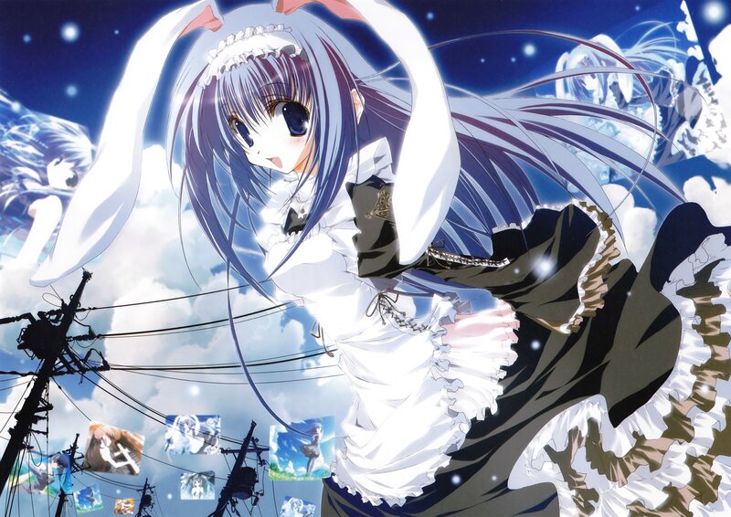 anime girl with bunny ears