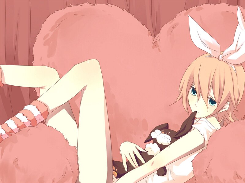 Anime girl with bunny ears