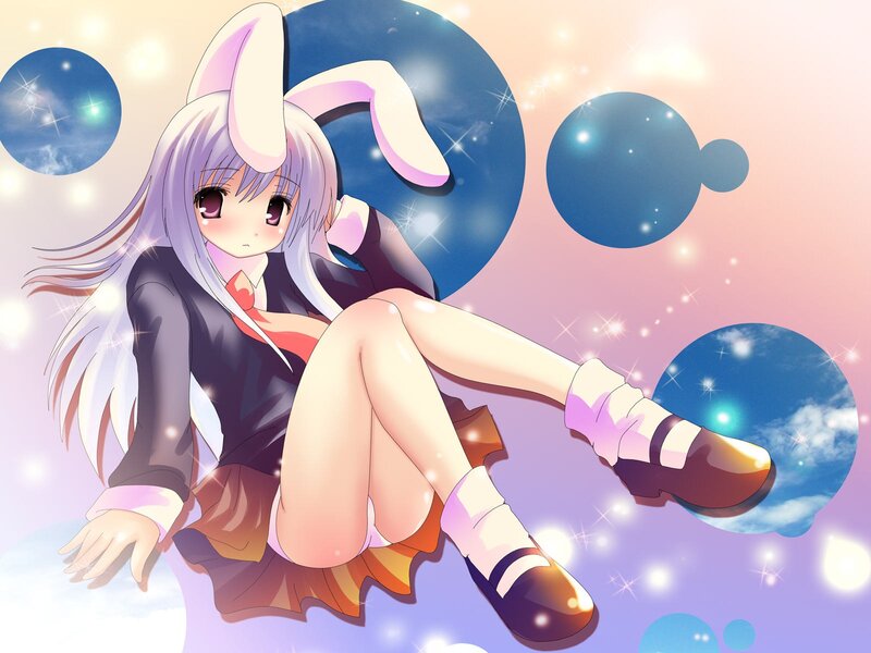 anime girl with bunny ears