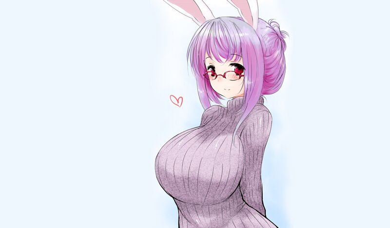 anime girl with bunny ears