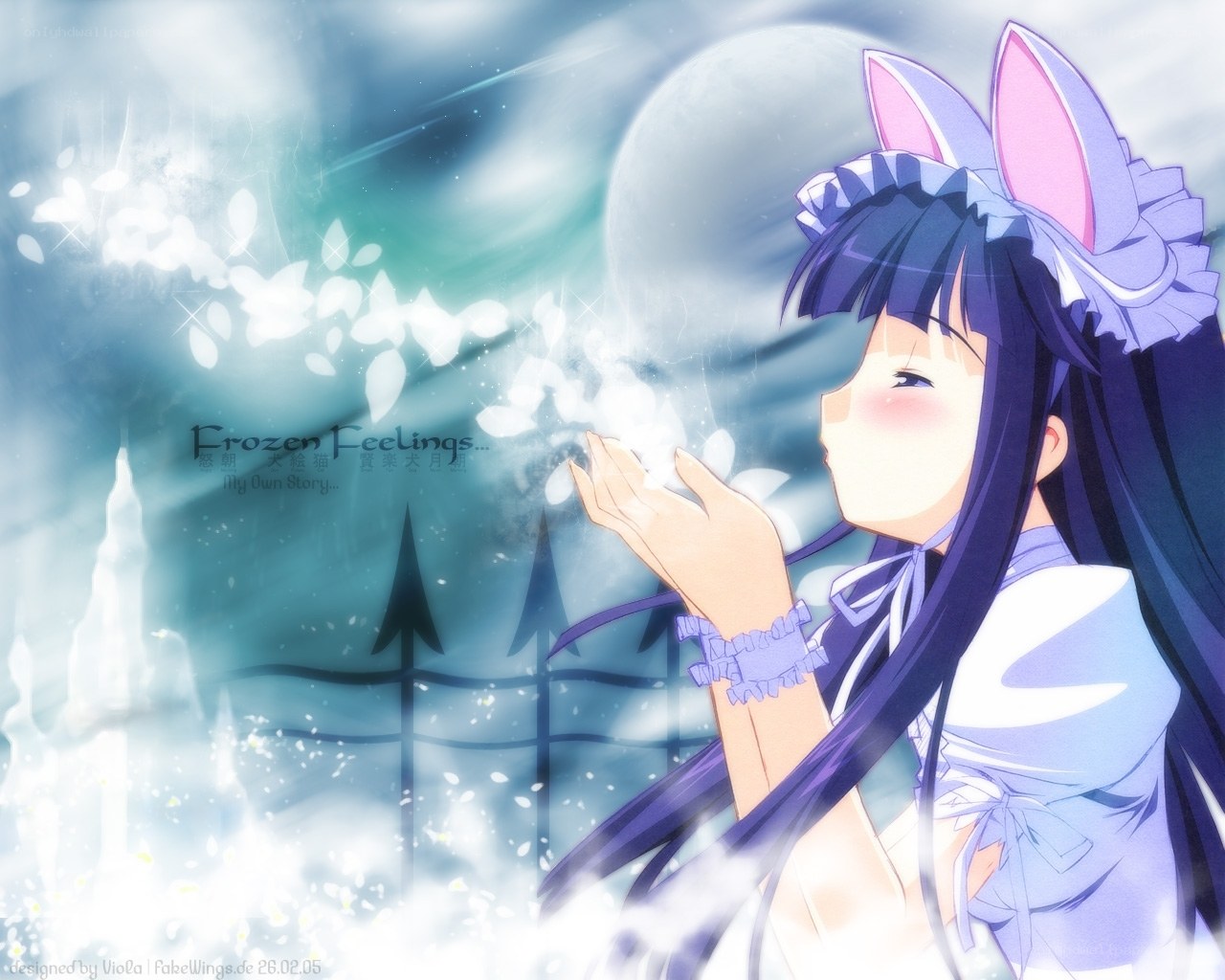 anime girl with bunny ears