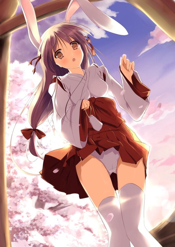 Anime girl with bunny ears