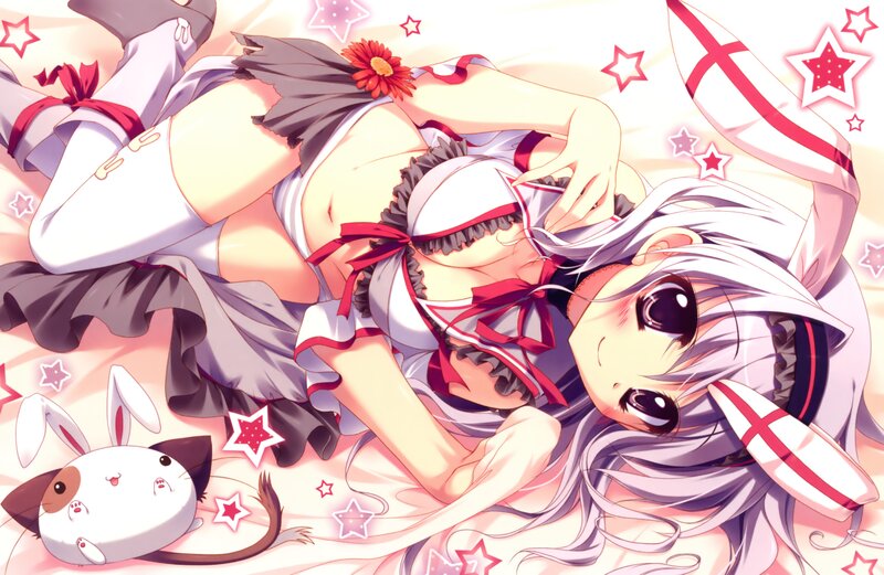 anime girl with bunny ears