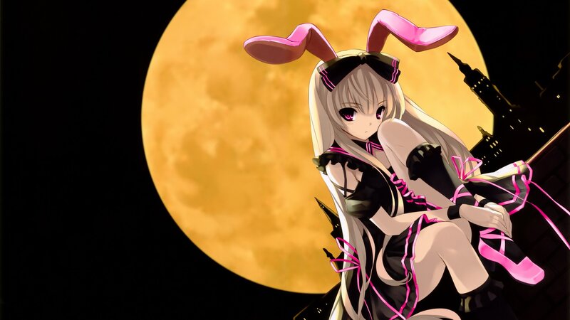 anime girl with bunny ears
