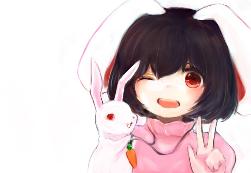 anime girl with bunny ears