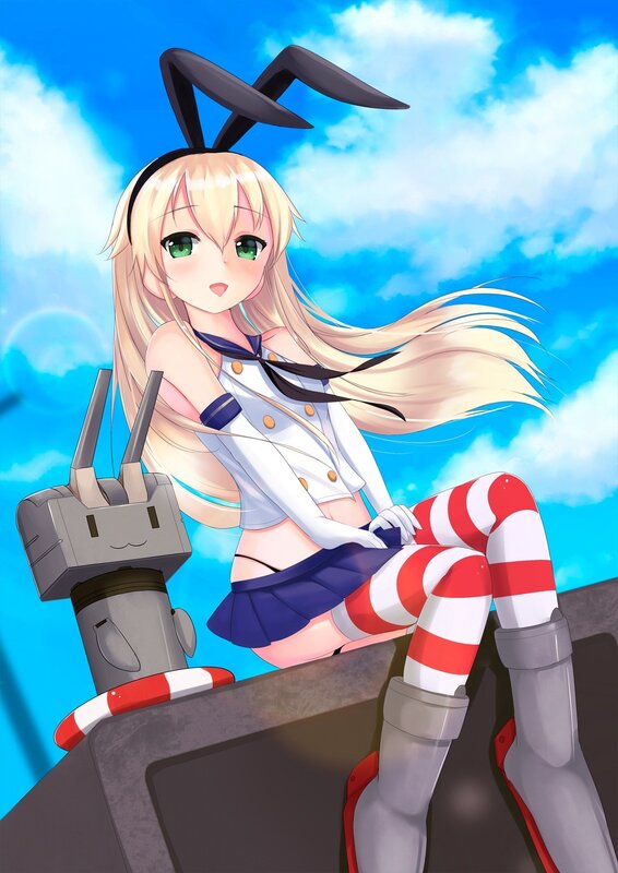 Anime girl with bunny ears