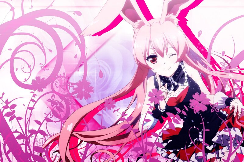 anime girl with bunny ears